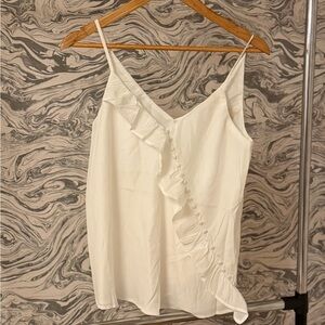 Moon River White Ruffle Camisole